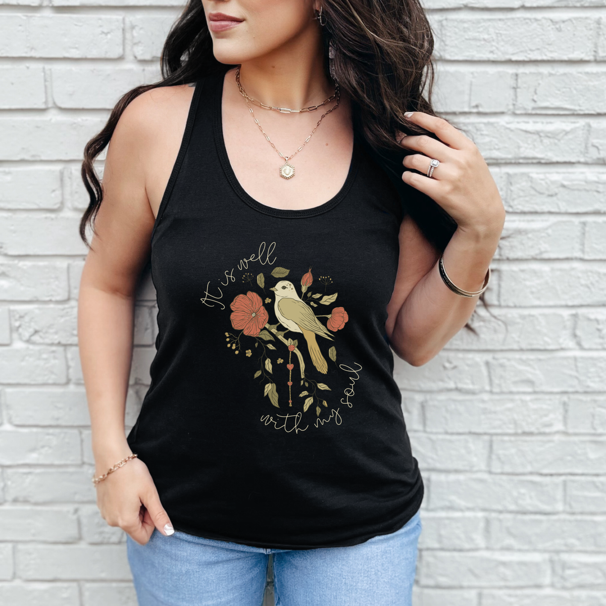 It is Well with my Soul Women's Racerback Tank Top