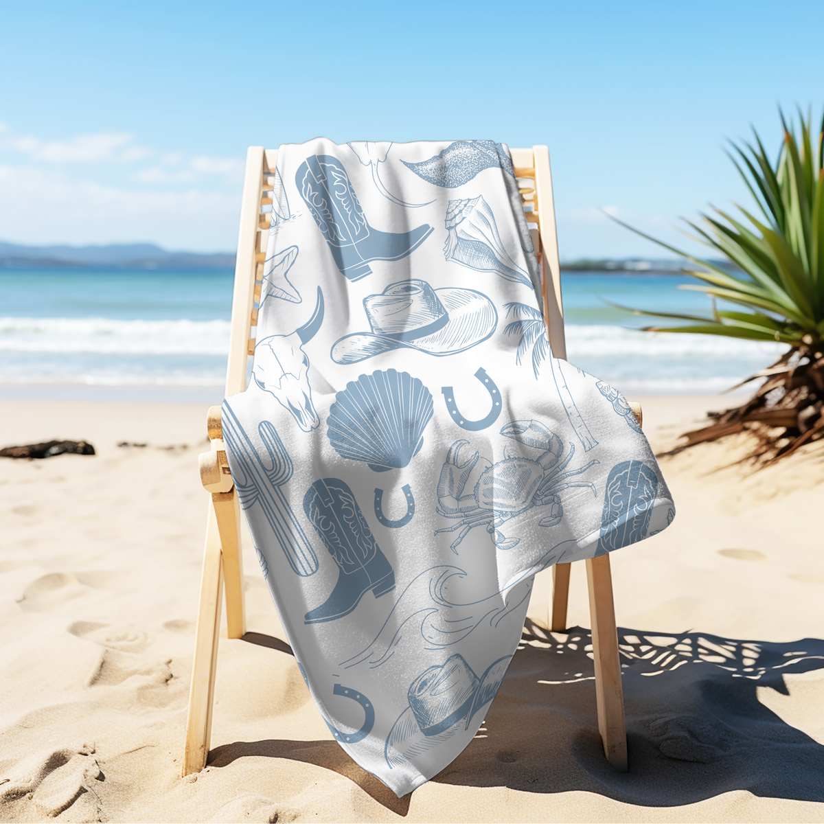 Coastal Cowgirl Beach Towel
